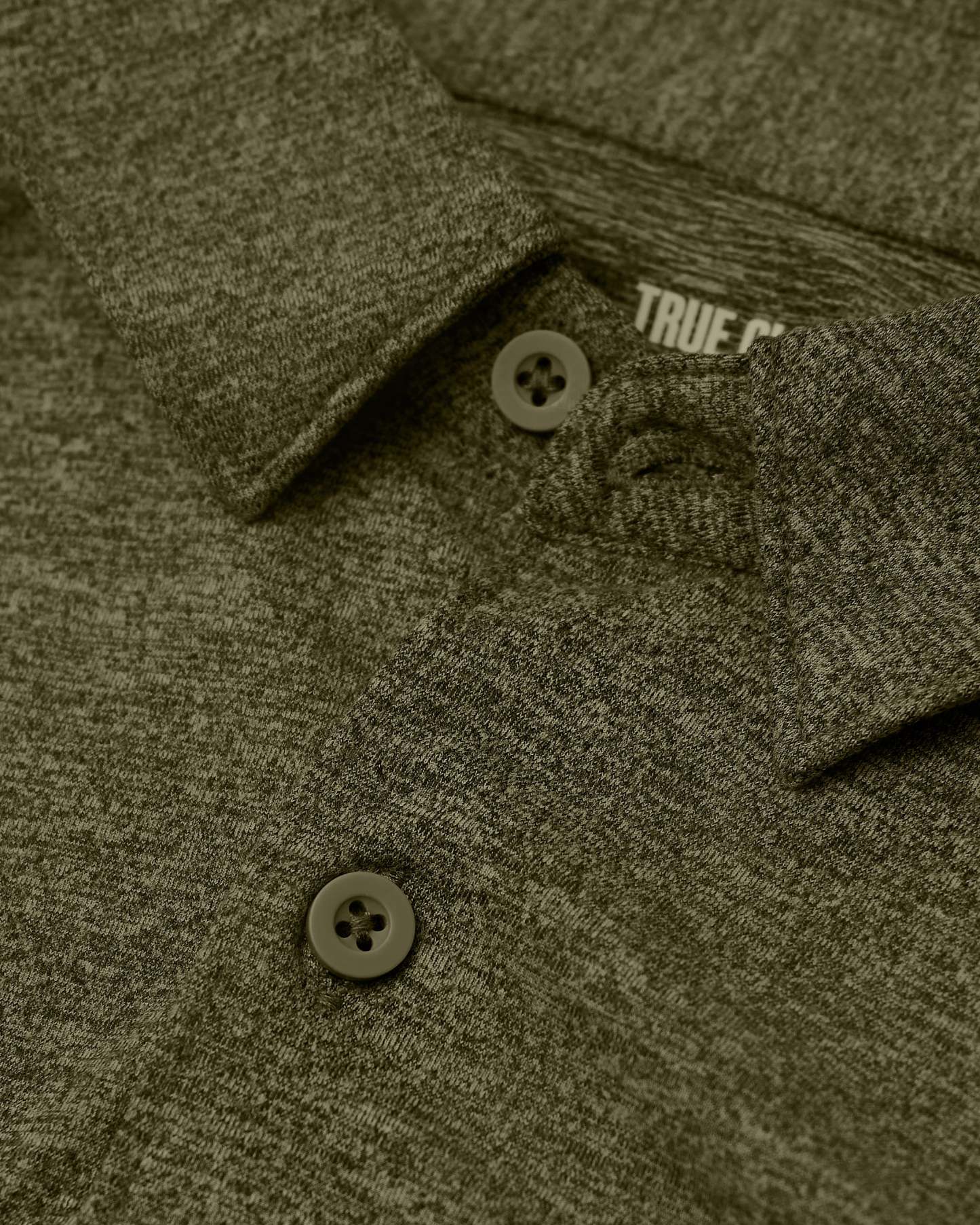 Dark Heather Military Green Long Sleeve Do-It-All Comfort Shirt-VibeCloset