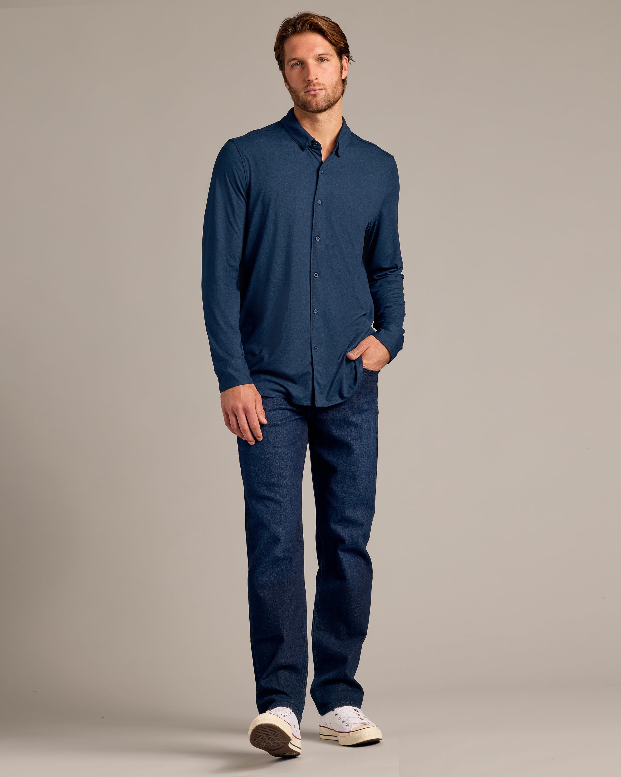 Green & Navy Do-It-All Comfort Shirt 2-Pack-VibeCloset