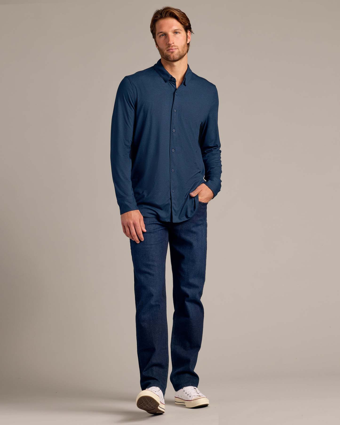 Green & Navy Do-It-All Comfort Shirt 2-Pack-VibeCloset