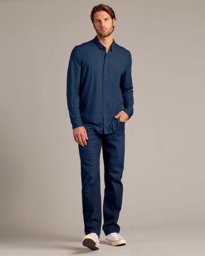 Green & Navy Do-It-All Comfort Shirt 2-Pack-VibeCloset