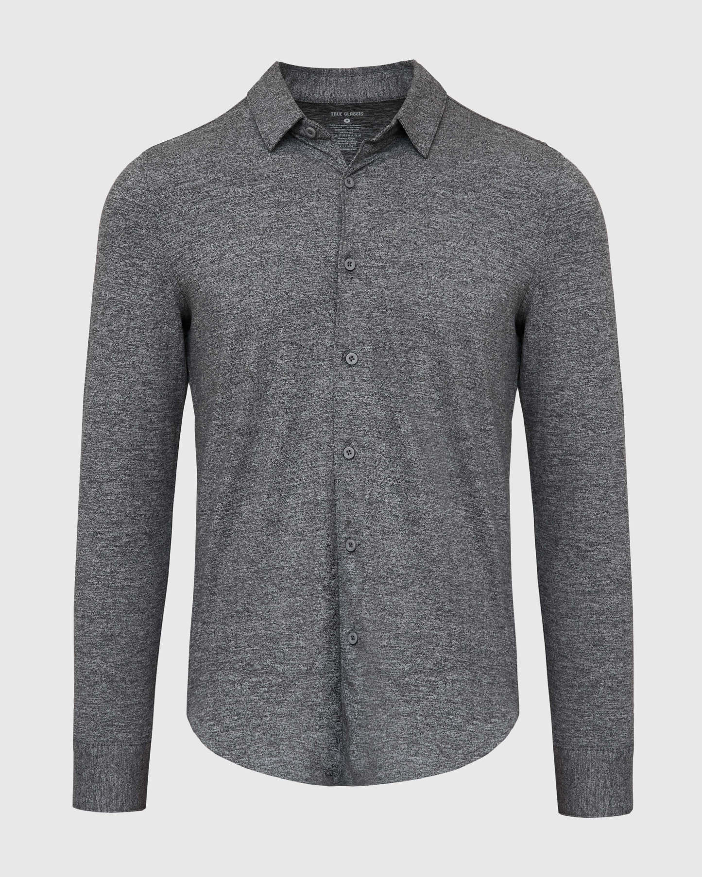 Heather Gray Long Sleeve Do-It-All Comfort Shirt-VibeCloset