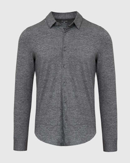 Heather Gray Long Sleeve Do-It-All Comfort Shirt-VibeCloset