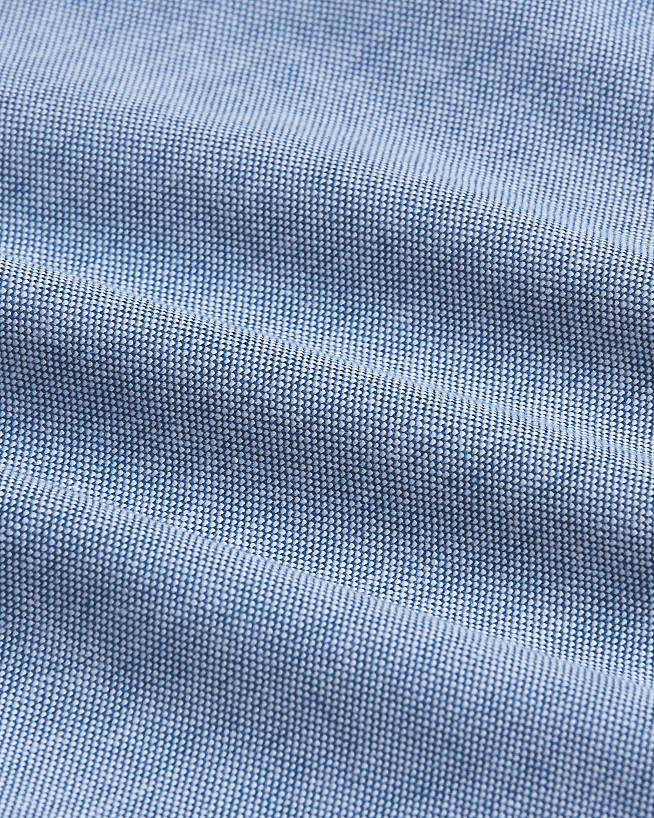 Banker Blue Stretch Oxford Long Sleeve Shirt-VibeCloset