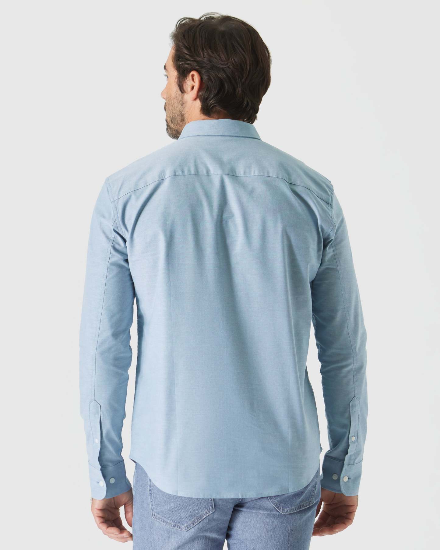 Harbor Stretch Oxford Long Sleeve Shirt-VibeCloset