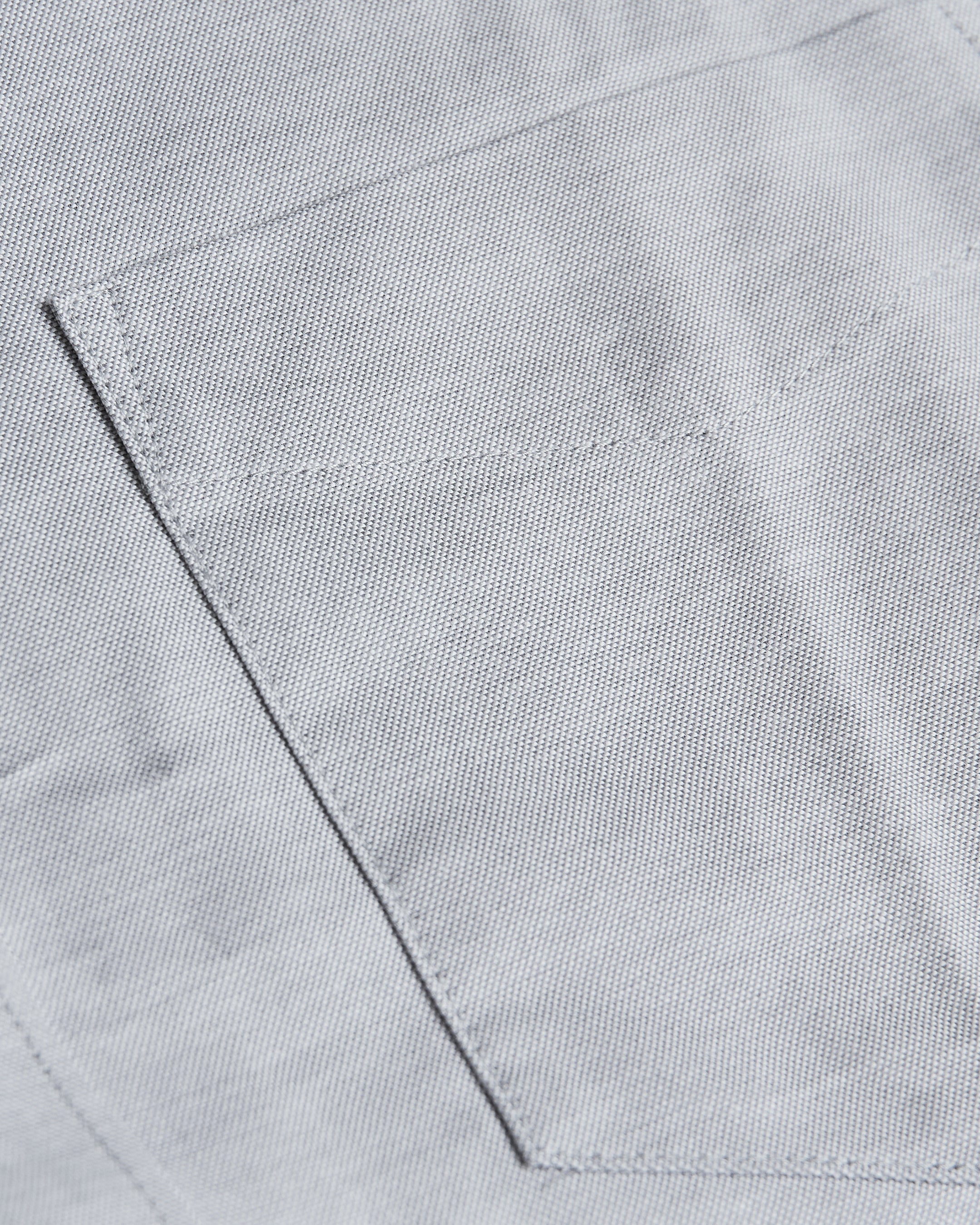 Light Gray Stretch Oxford Long Sleeve Shirt-VibeCloset