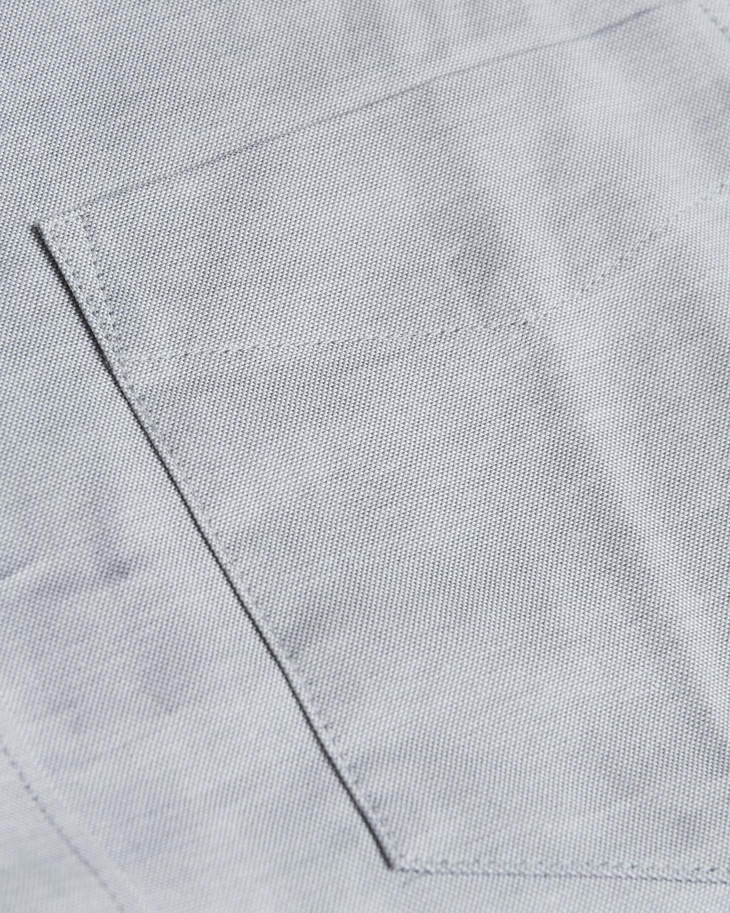 Light Gray Stretch Oxford Long Sleeve Shirt-VibeCloset