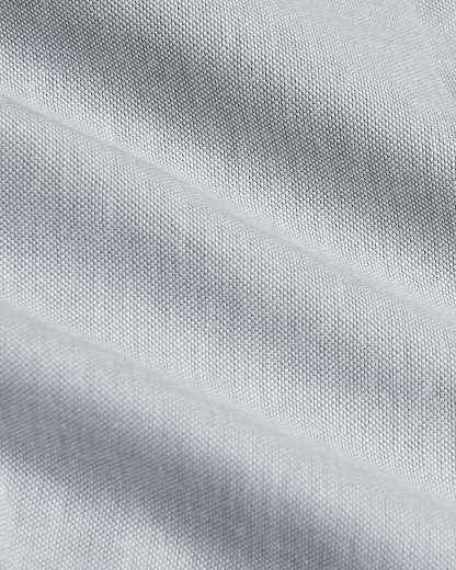 Light Gray Stretch Oxford Long Sleeve Shirt-VibeCloset