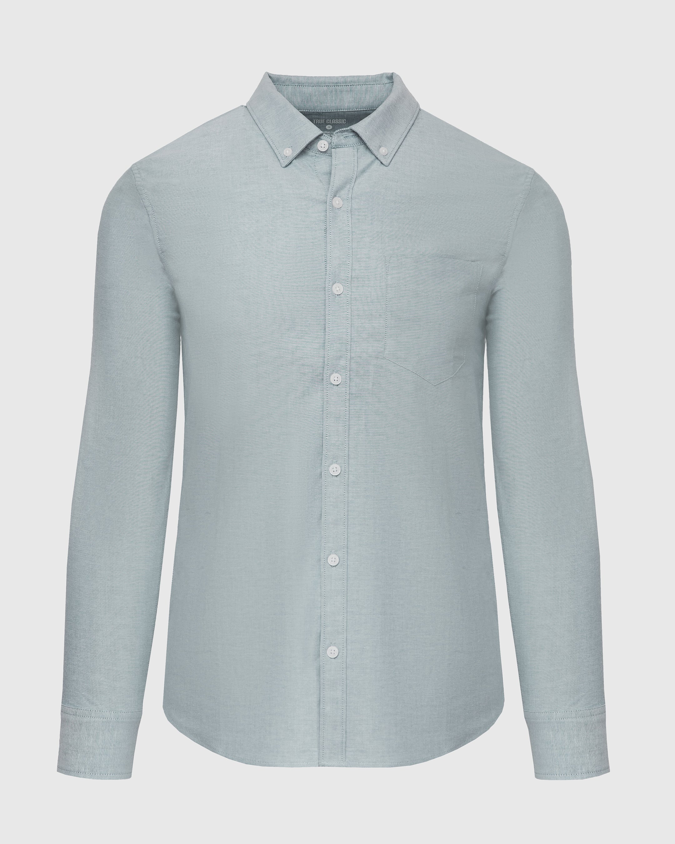 Moss Stretch Oxford Long Sleeve Shirt-VibeCloset