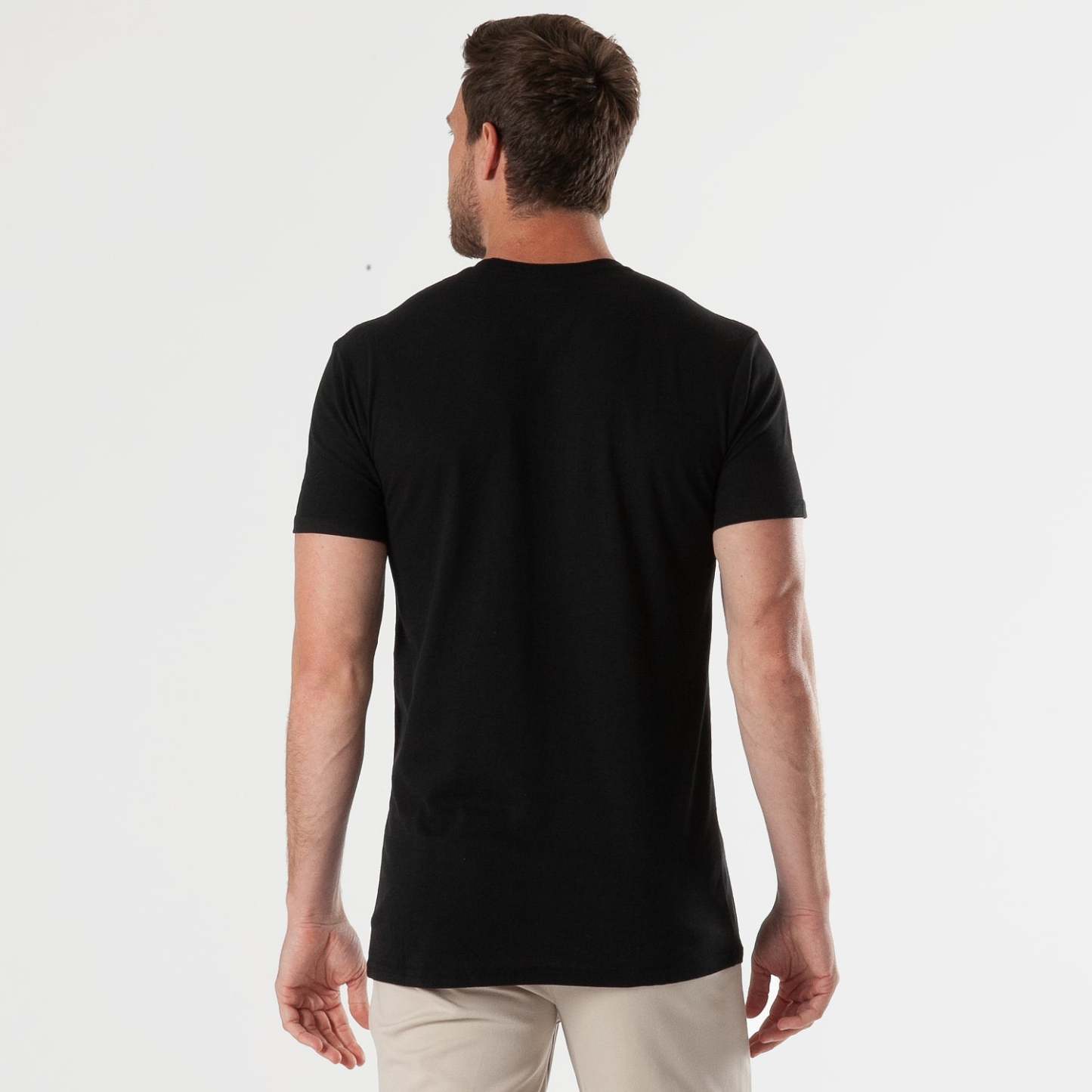 All Black Tall Straight Hem Crew Neck T-Shirt 3-Pack-VibeCloset