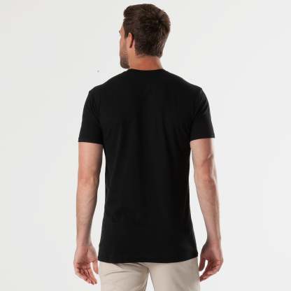 All Black Tall Straight Hem Crew Neck T-Shirt 3-Pack-VibeCloset