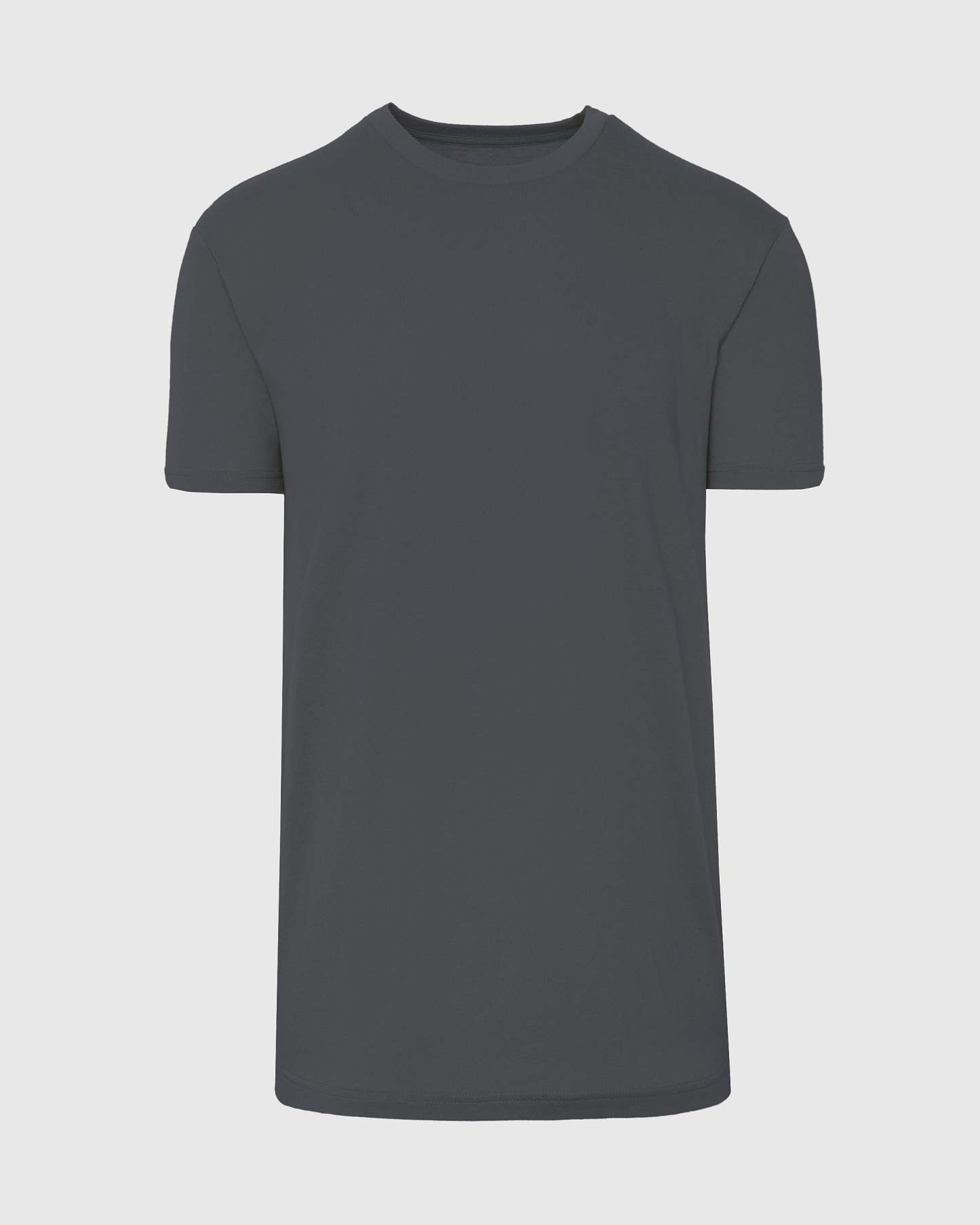 Carbon Tall Straight Hem Crew Neck T-Shirt-VibeCloset
