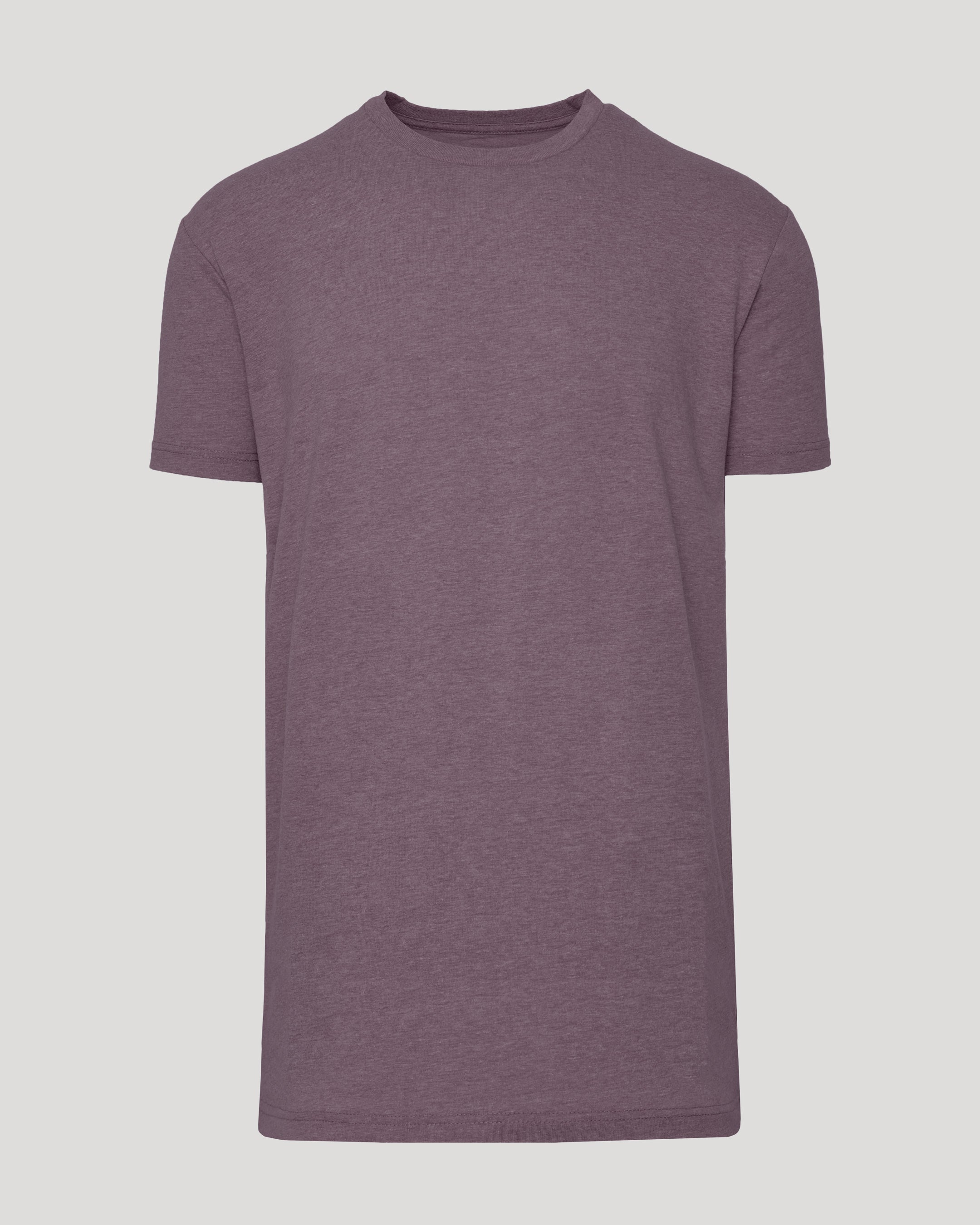 Dark Heather Amethyst Tall Straight Hem Crew Neck T-Shirt-VibeCloset