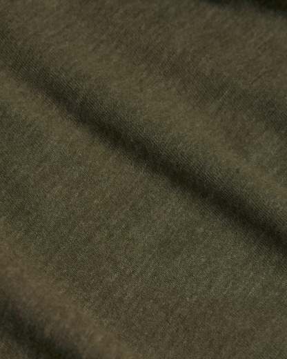 Heather Military Green Tall Straight Hem Crew Neck T-Shirt-VibeCloset