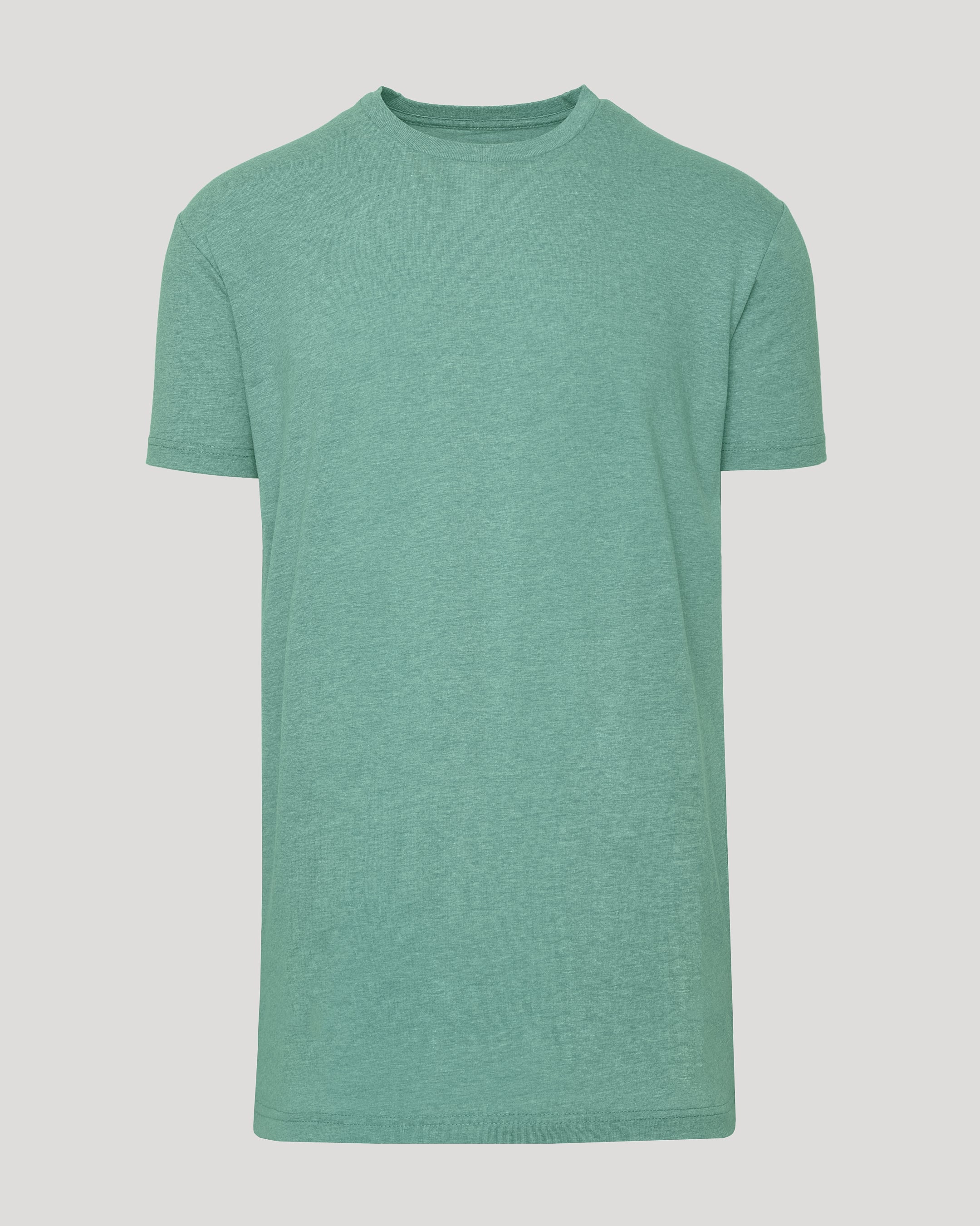 Light Heather Greenery Tall Straight Hem Crew Neck T-Shirt-VibeCloset