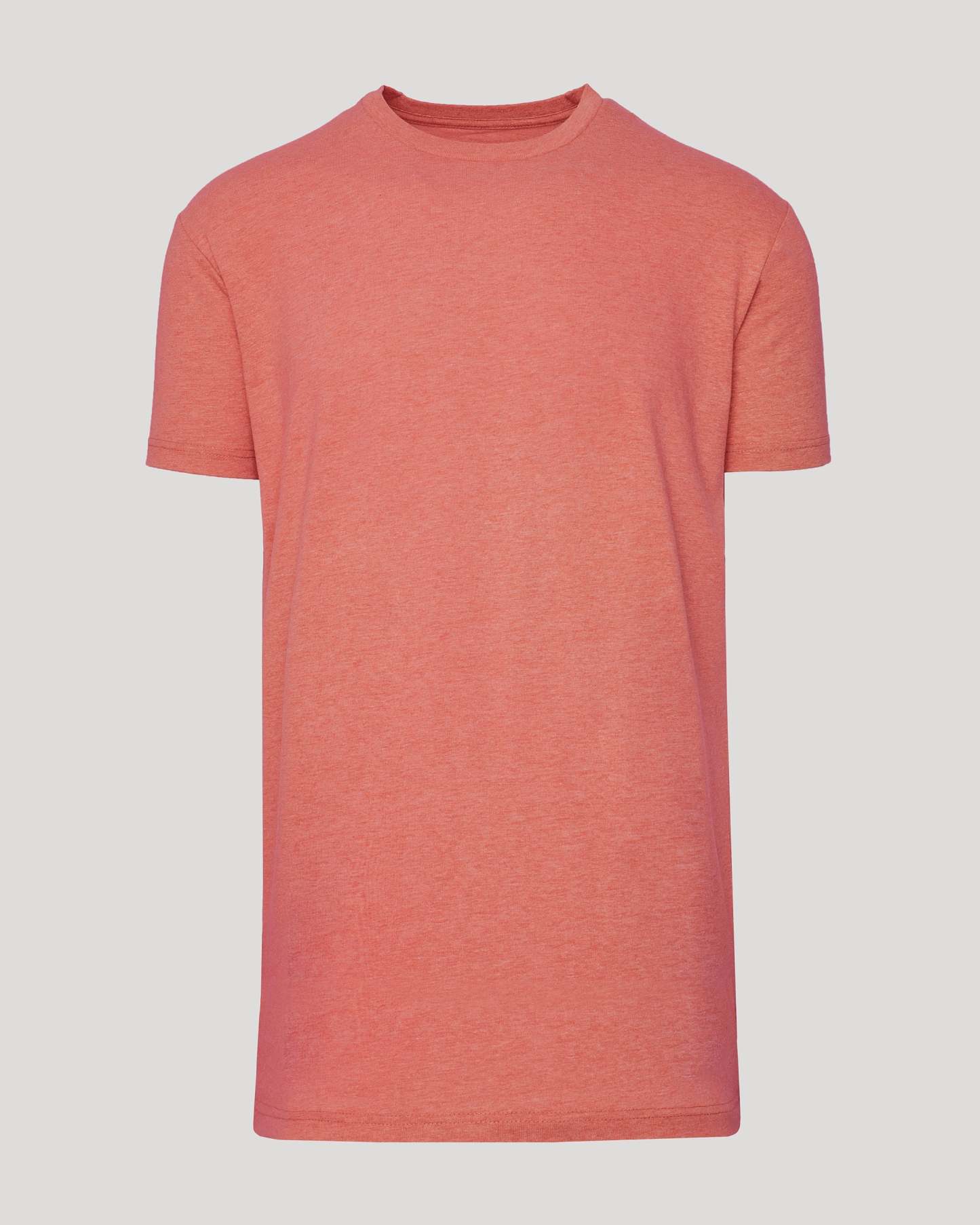 Light Heather Vermilion Tall Straight Hem Crew Neck T-Shirt-VibeCloset
