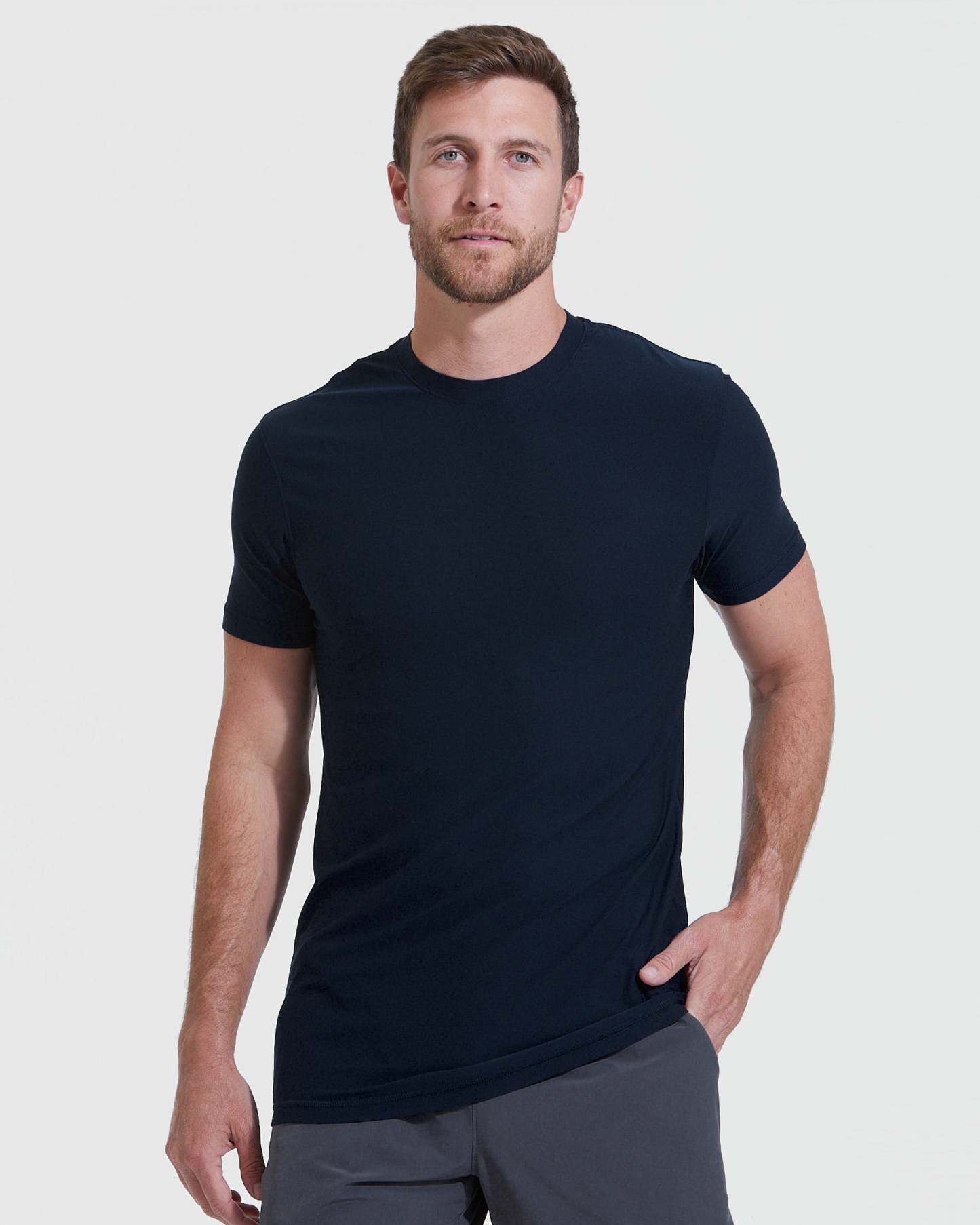 Navy Tall Active Crew Neck 2.0-VibeCloset