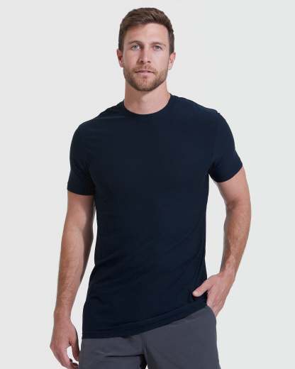 Navy Tall Active Crew Neck 2.0-VibeCloset