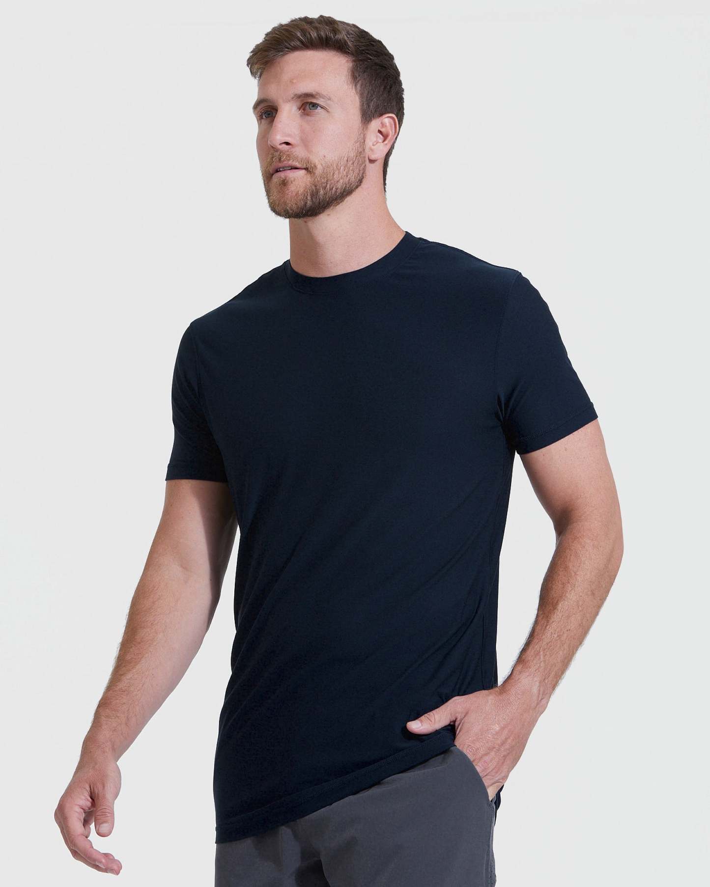 Navy Tall Active Crew Neck 2.0-VibeCloset