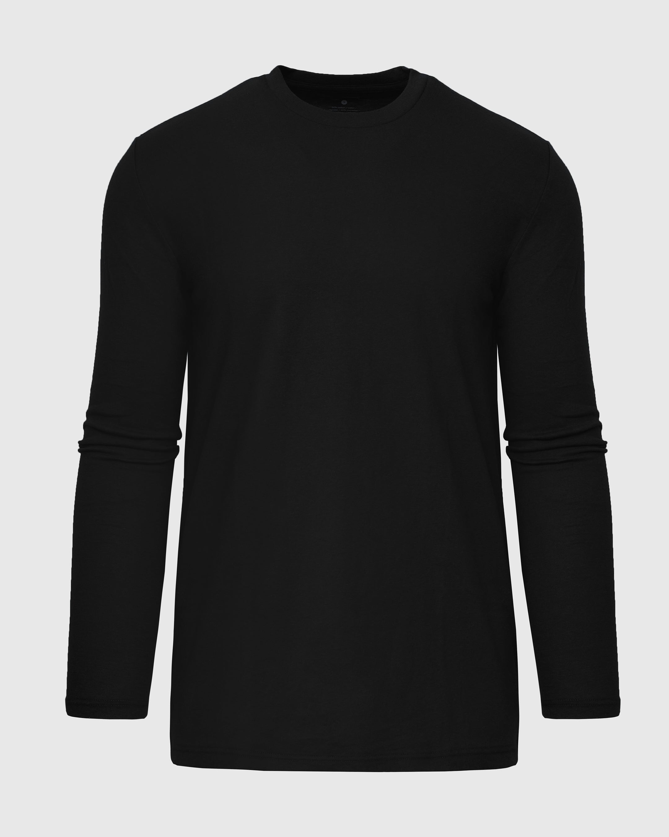 Black Tall Long Sleeve T-Shirt-VibeCloset