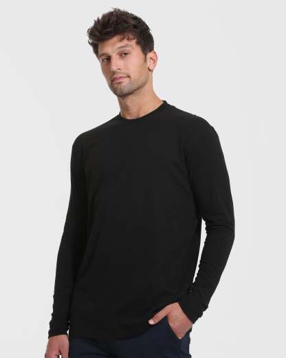 Black Tall Long Sleeve T-Shirt-VibeCloset
