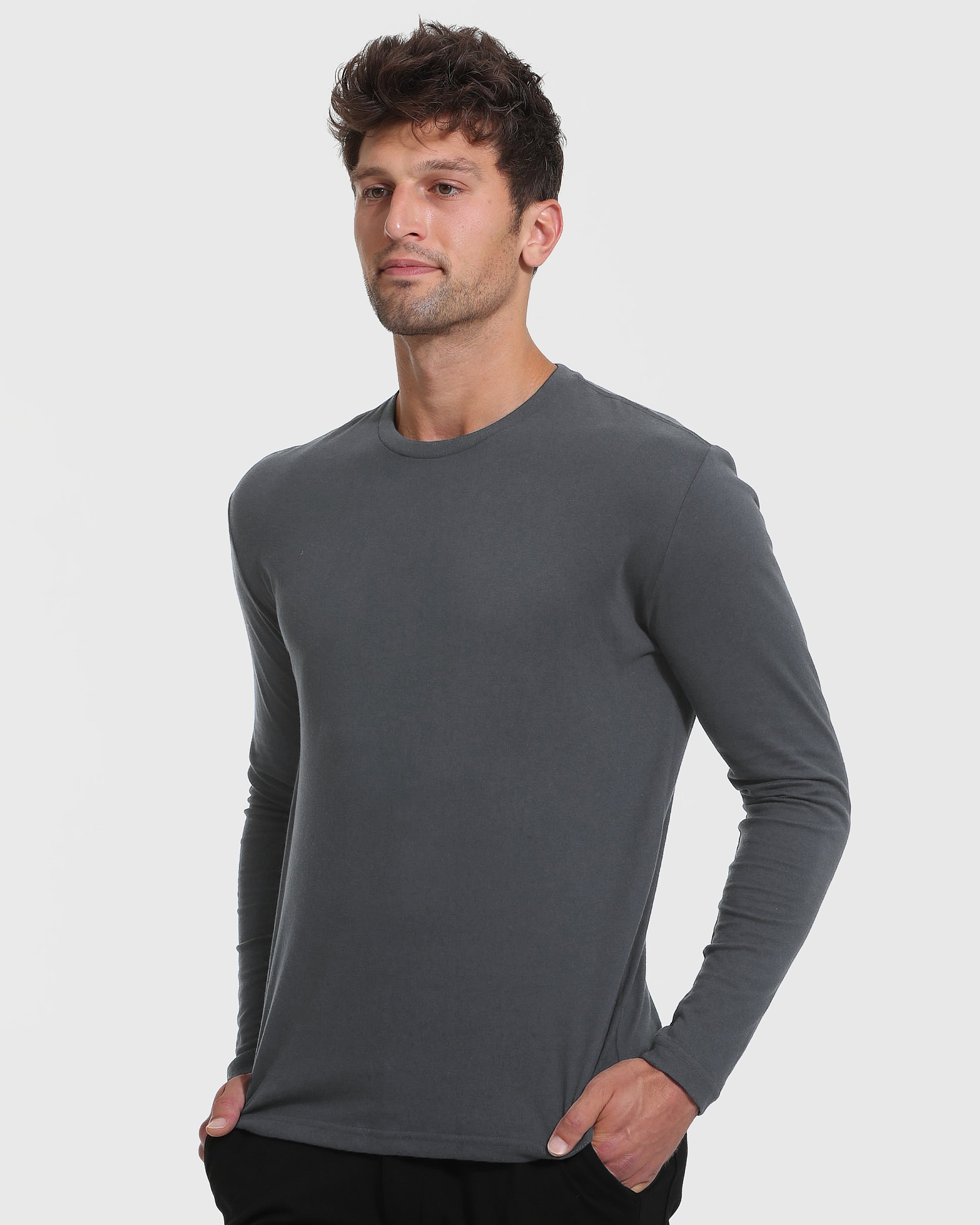 Carbon Tall Long Sleeve T-Shirt-VibeCloset
