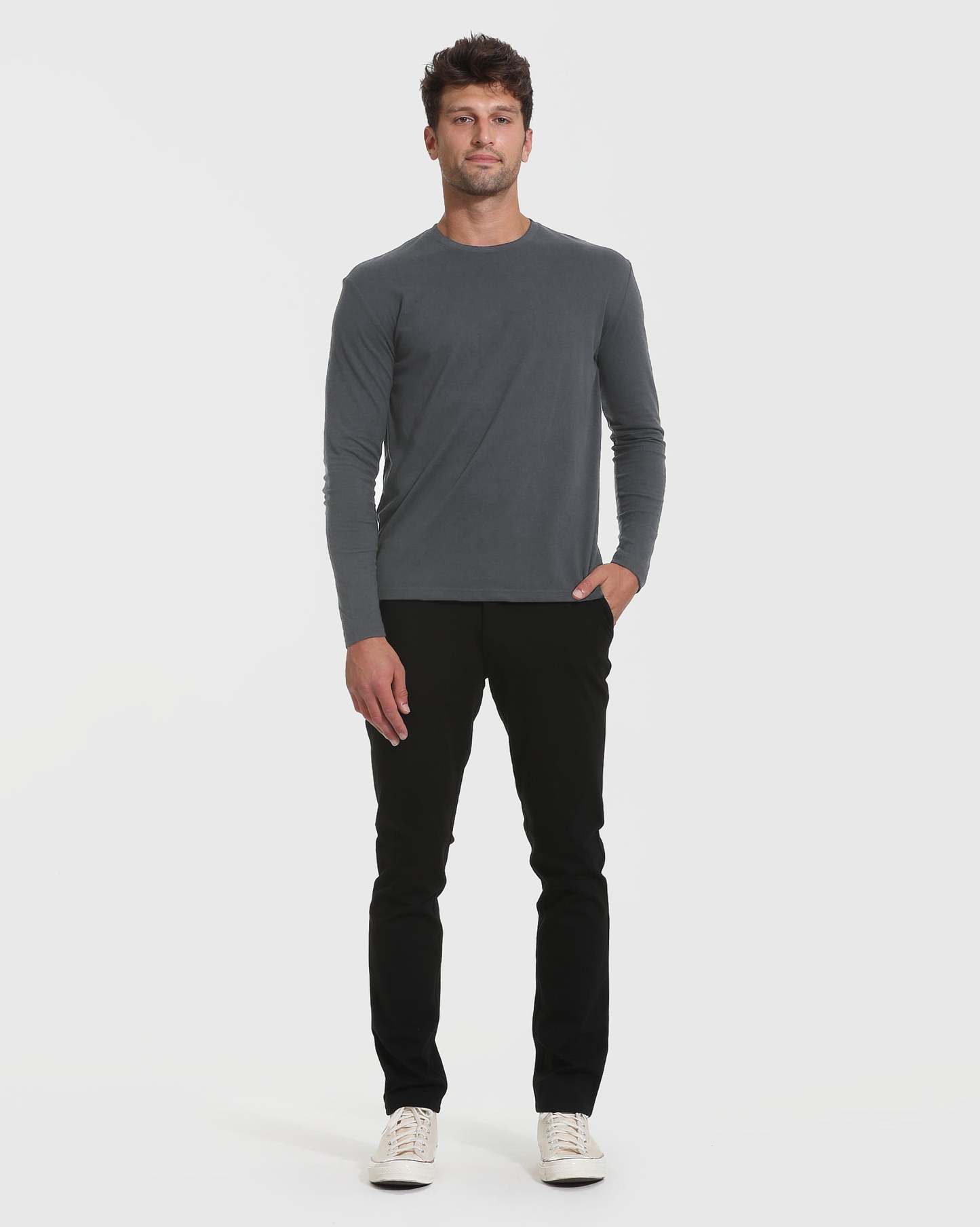 Carbon Tall Long Sleeve T-Shirt-VibeCloset