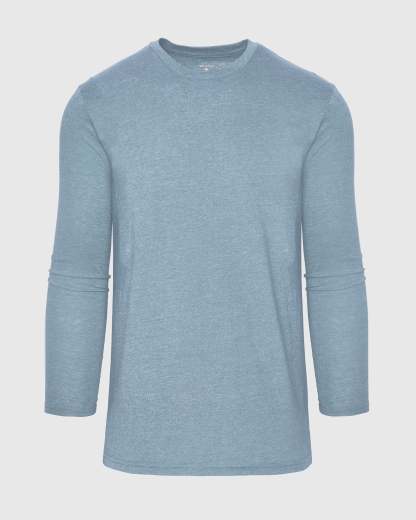 Heather Indigo Tall Long Sleeve T-Shirt-VibeCloset