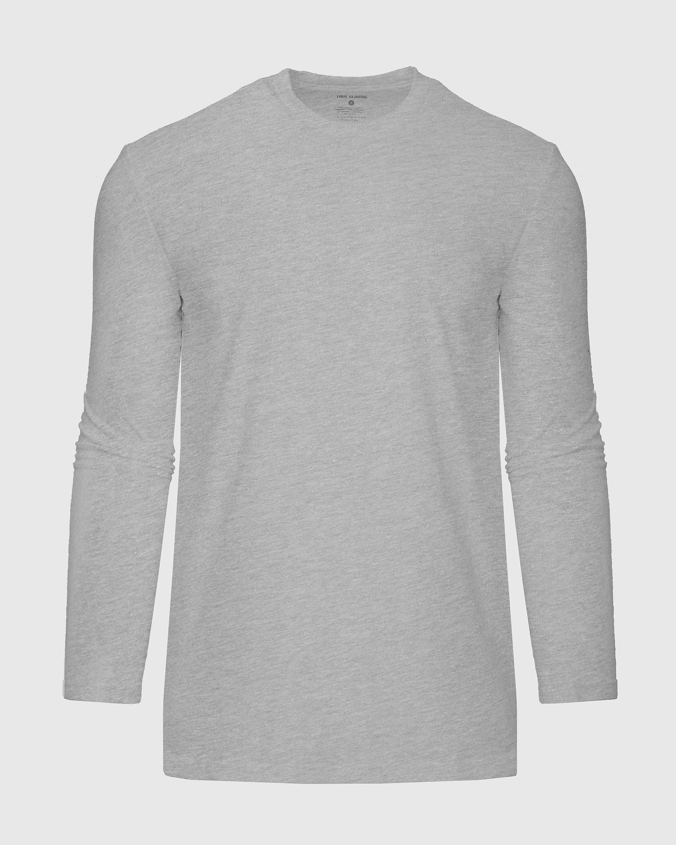 Heather Gray Tall Long Sleeve T-Shirt-VibeCloset
