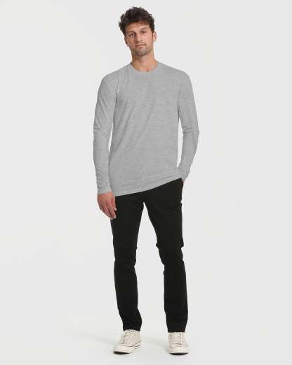 Heather Gray Tall Long Sleeve T-Shirt-VibeCloset