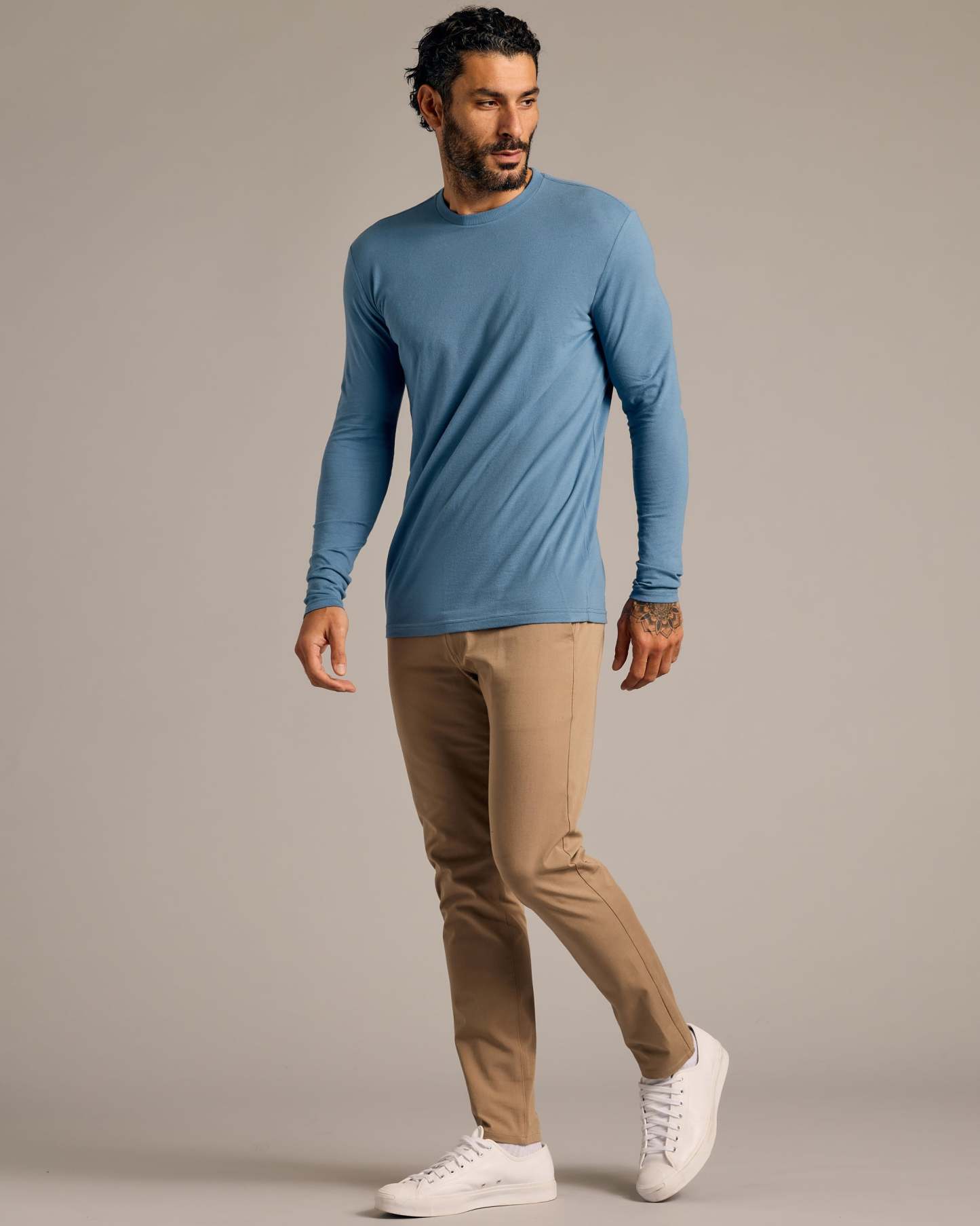 Indigo Tall Long Sleeve T-Shirt-VibeCloset