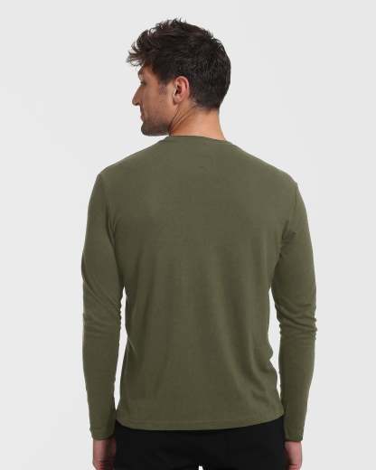 Military Green Tall Long Sleeve T-Shirt-VibeCloset
