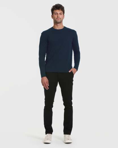 Navy Tall Long Sleeve T-Shirt-VibeCloset