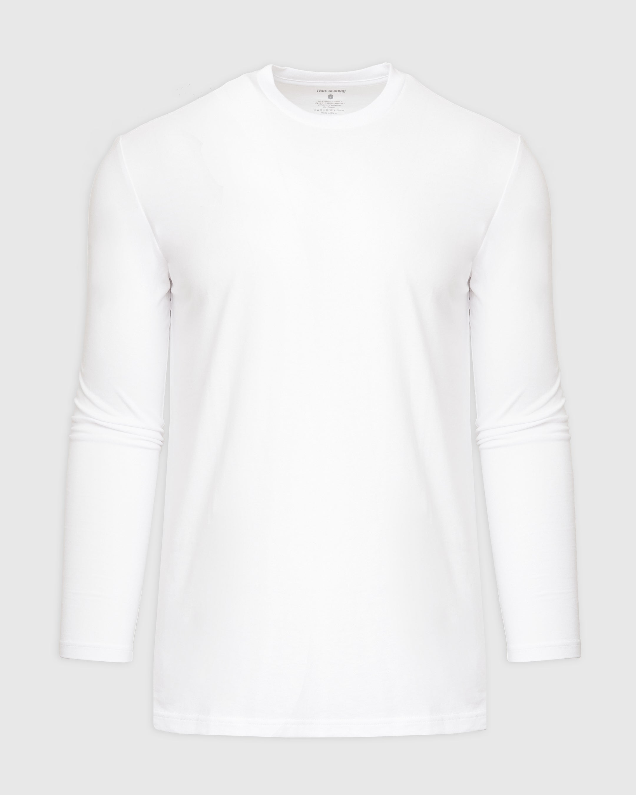 White Tall Long Sleeve T-Shirt-VibeCloset