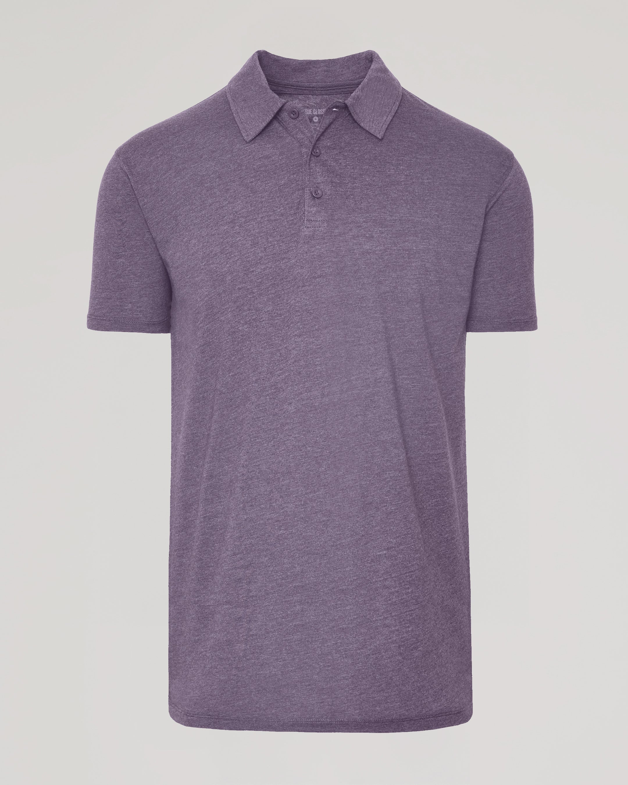Dark Heather Amethyst Short Sleeve Tall Polo-VibeCloset