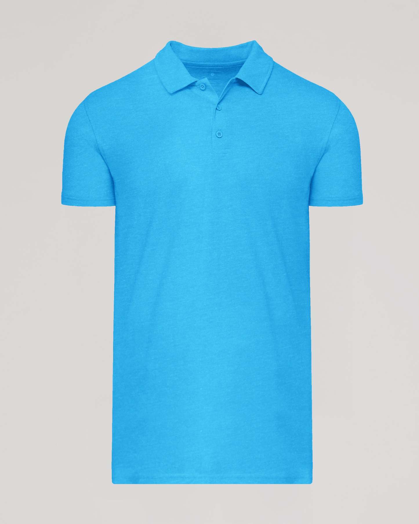 Dark Heather Bahama Blue Short Sleeve Tall Polo-VibeCloset