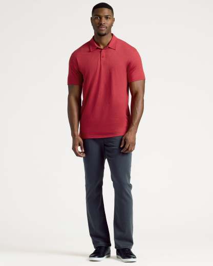 Dark Heather Lava Short Sleeve Tall Polo-VibeCloset