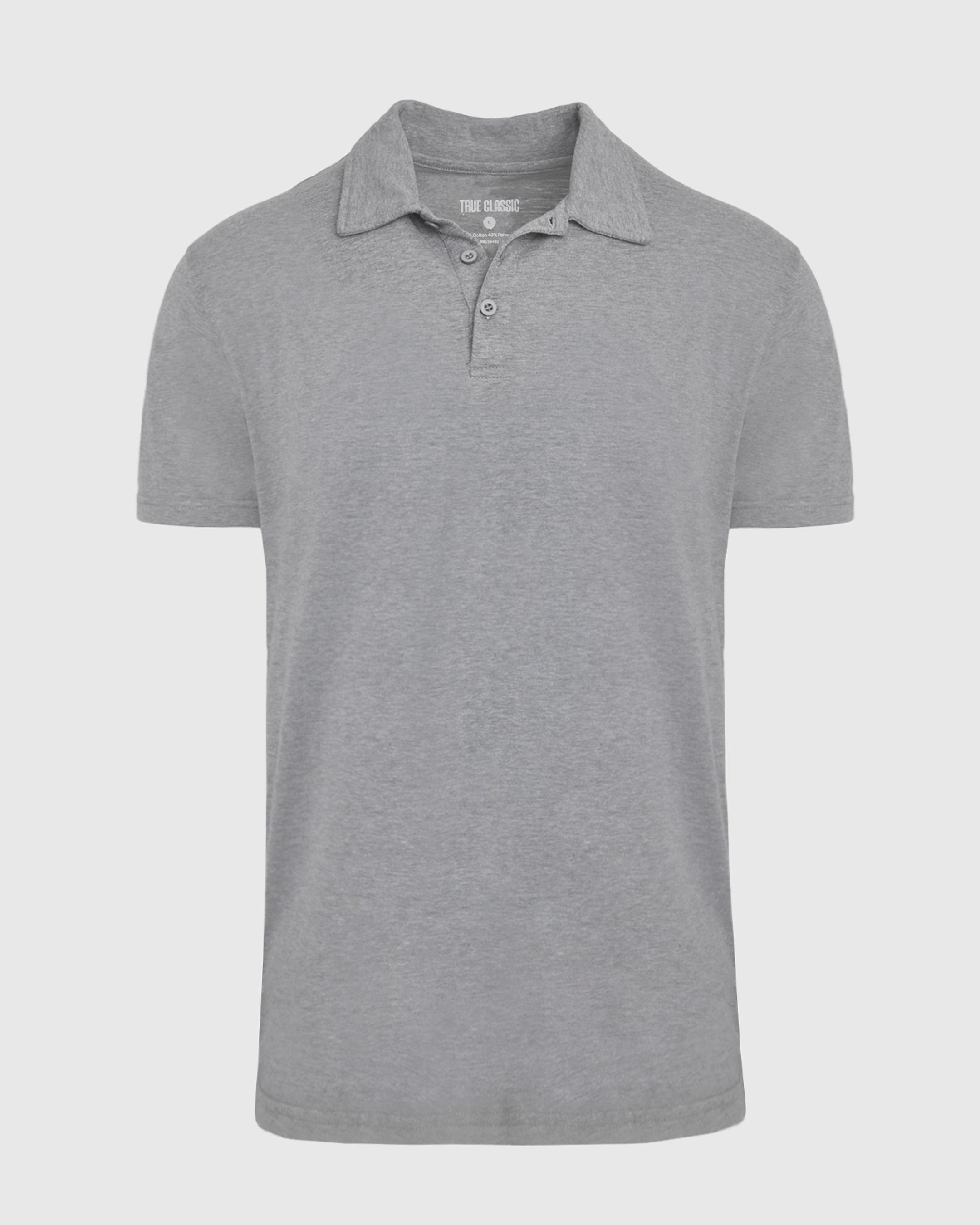 Heather Gray Short Sleeve Tall Polo-VibeCloset