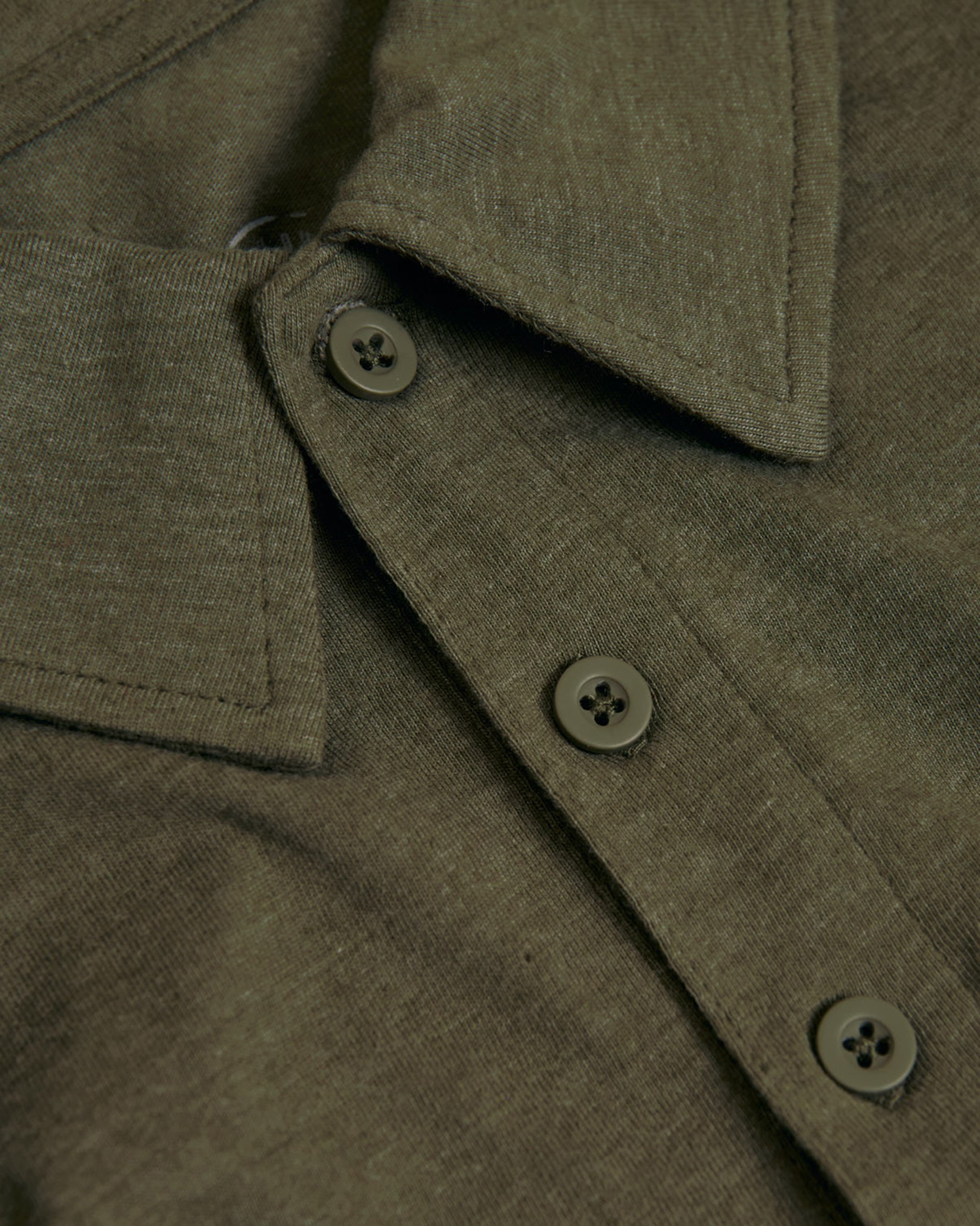 Heather Military Green Short Sleeve Tall Polo-VibeCloset