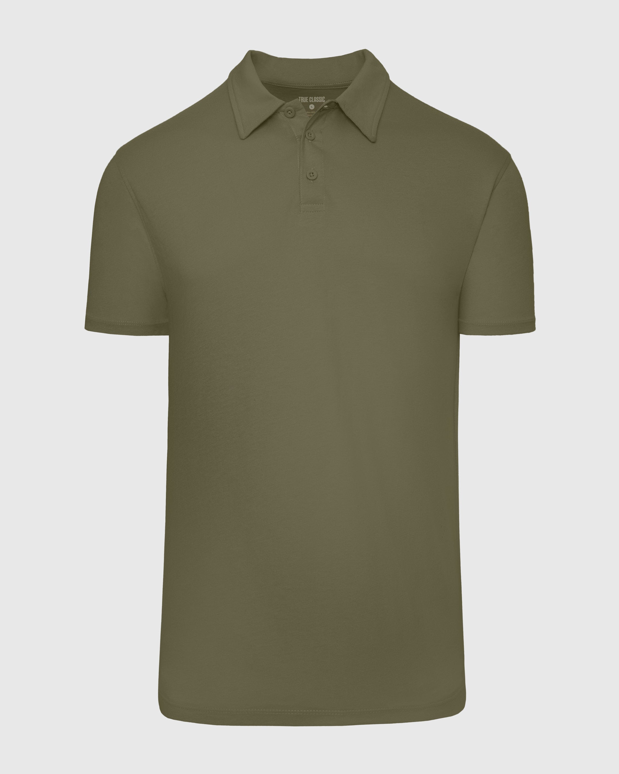 Military Green Short Sleeve Tall Polo-VibeCloset