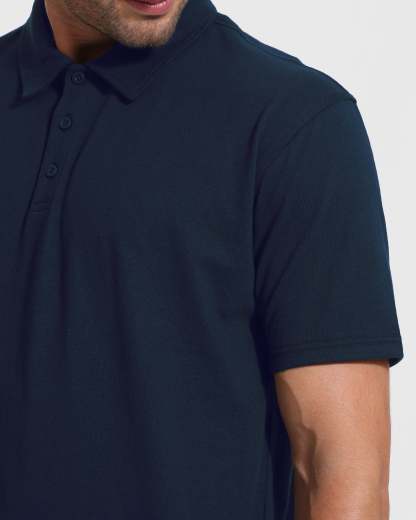 Navy Short Sleeve Tall Polo-VibeCloset