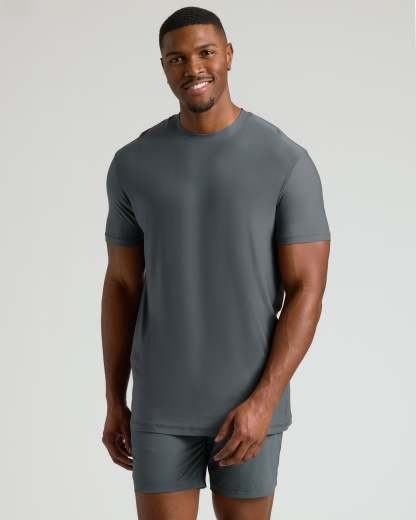 Carbon Tall Active Crew Neck 2.0-VibeCloset