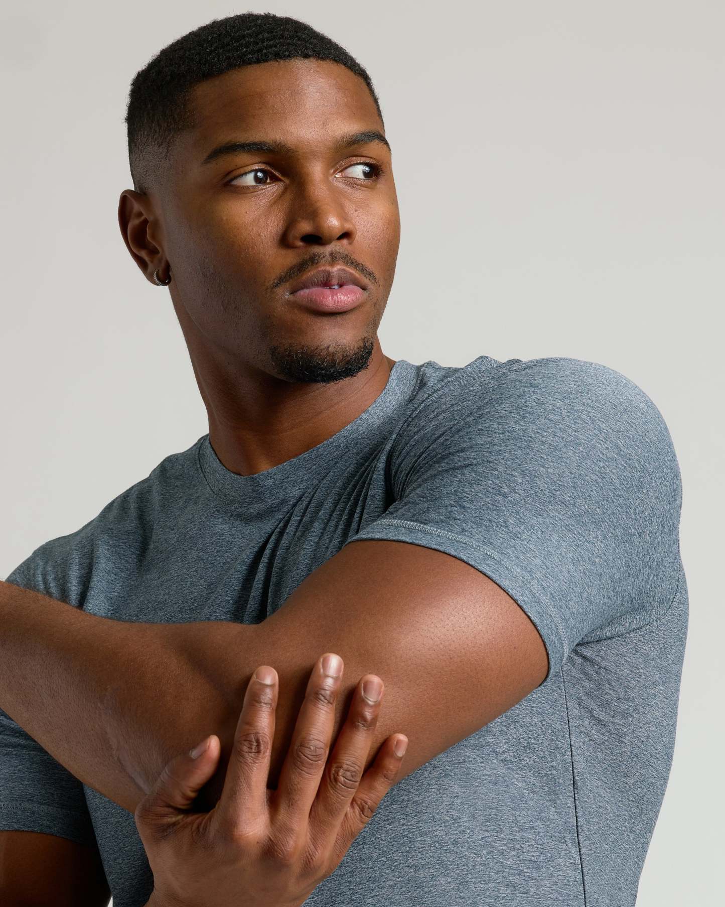 Heather Navy Tall Active Crew Neck 2.0-VibeCloset