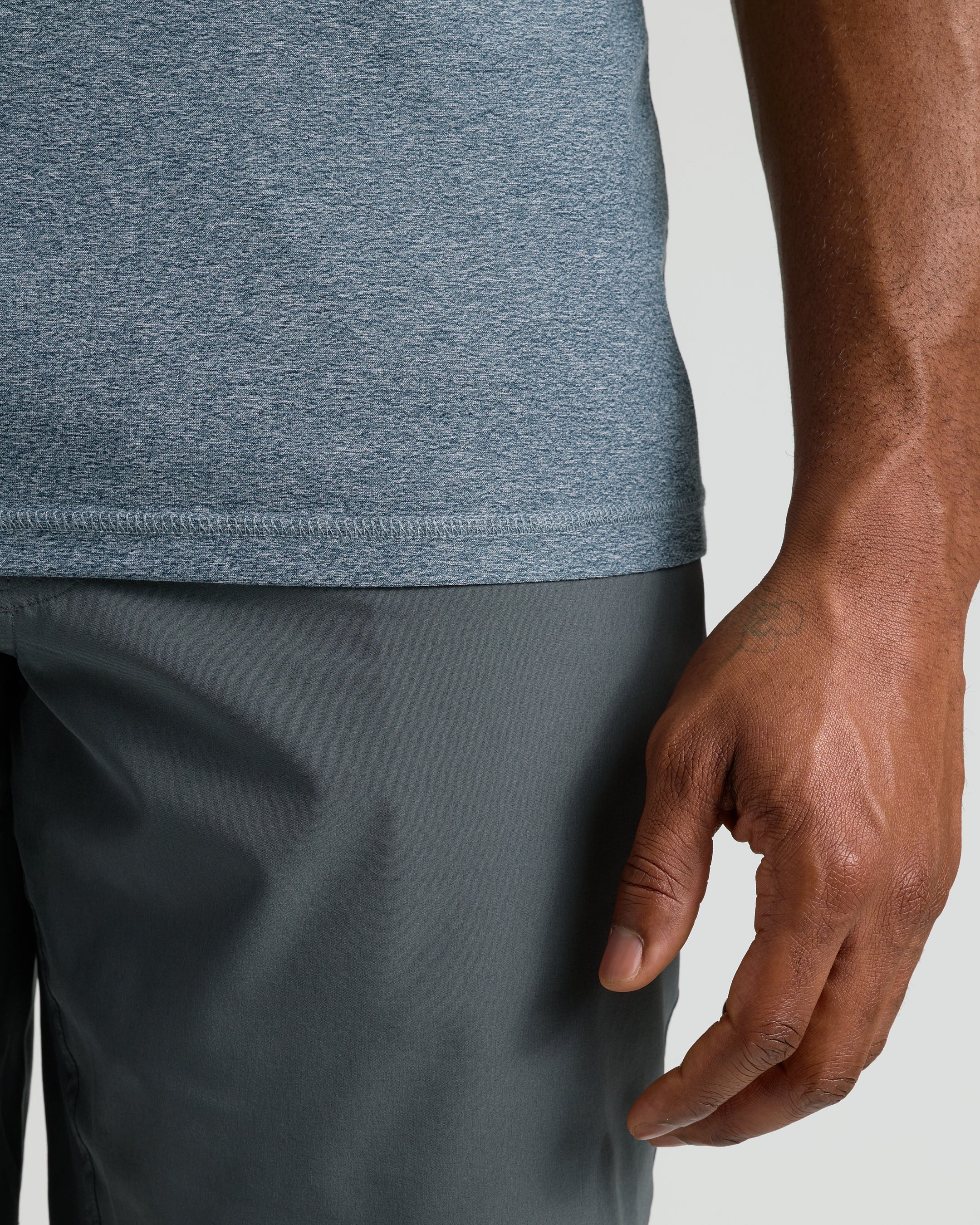 Heather Navy Tall Active Crew Neck 2.0-VibeCloset