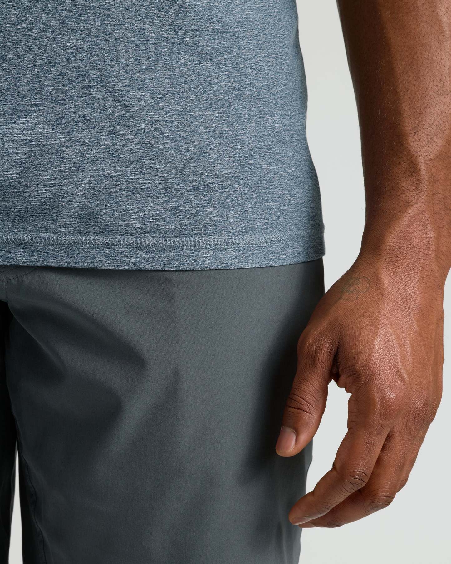 Heather Navy Tall Active Crew Neck 2.0-VibeCloset