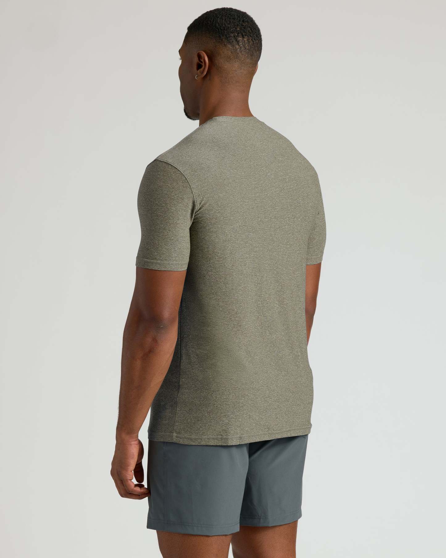 Heather Military Green Tall Active Crew Neck 2.0-VibeCloset
