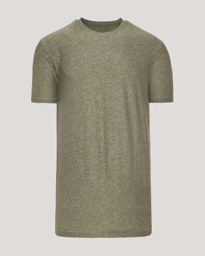 Heather Military Green Tall Active Crew Neck 2.0-VibeCloset