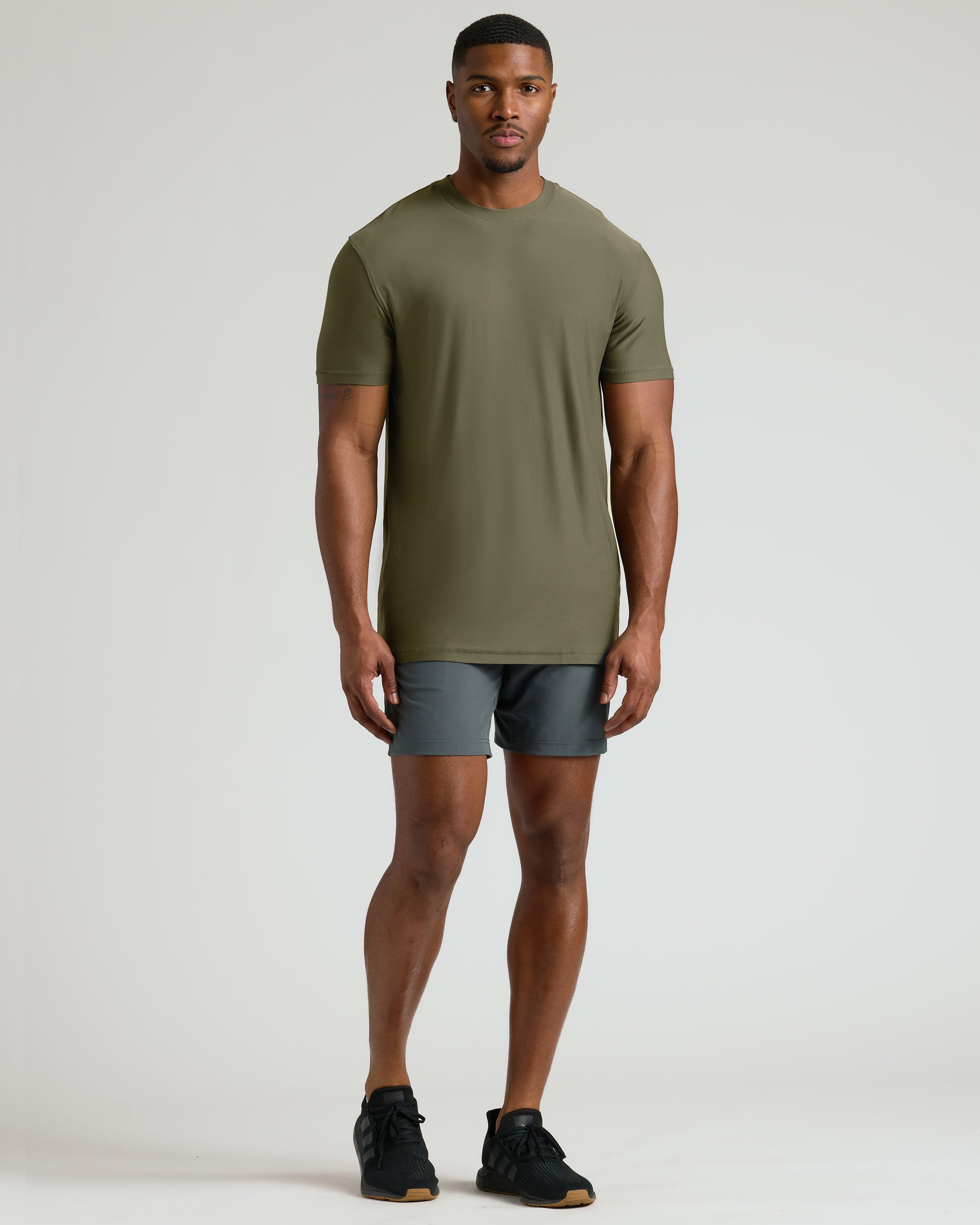 Military Green Tall Active Crew Neck 2.0-VibeCloset