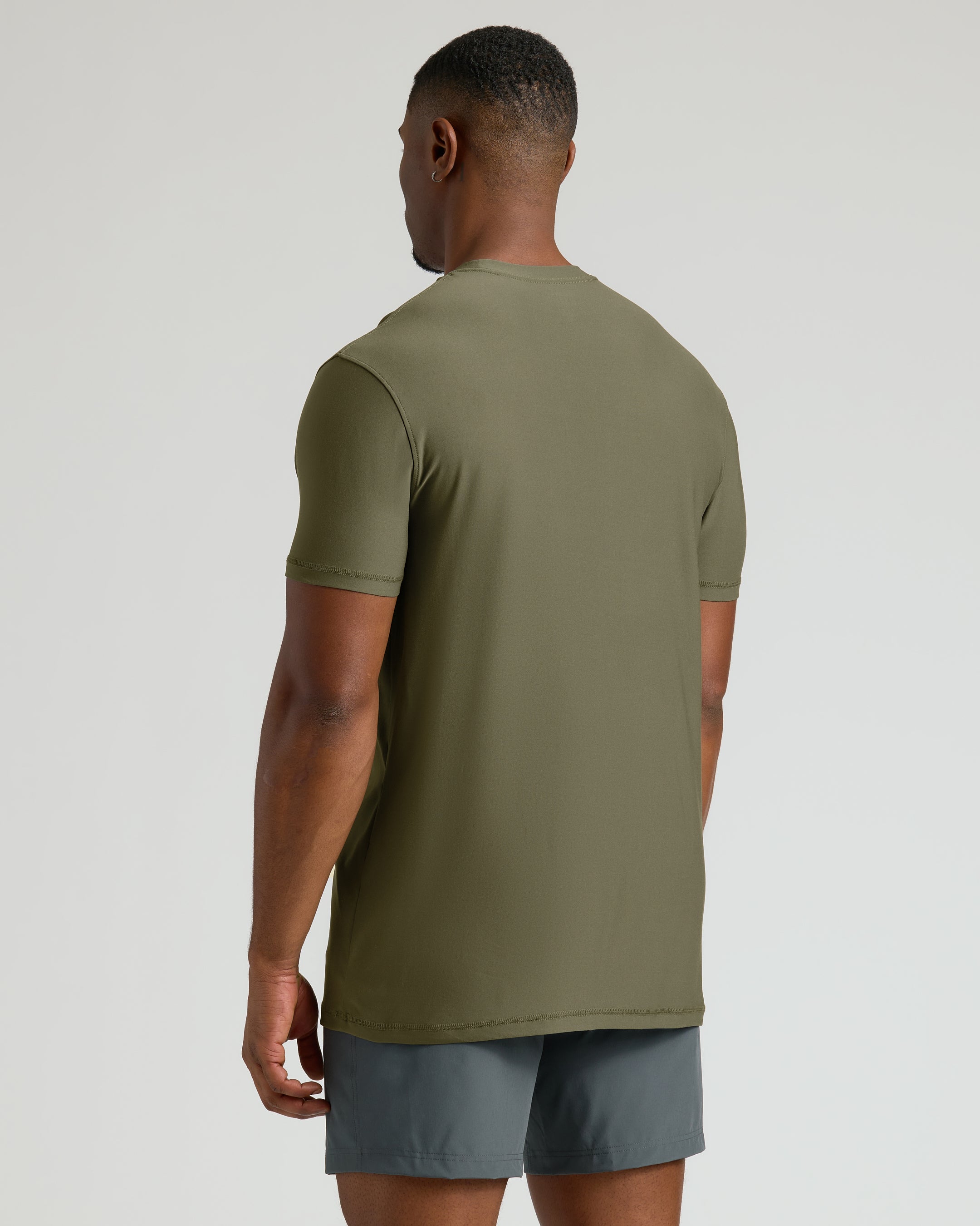 Military Green Tall Active Crew Neck 2.0-VibeCloset