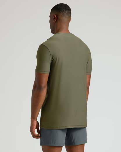 Military Green Tall Active Crew Neck 2.0-VibeCloset