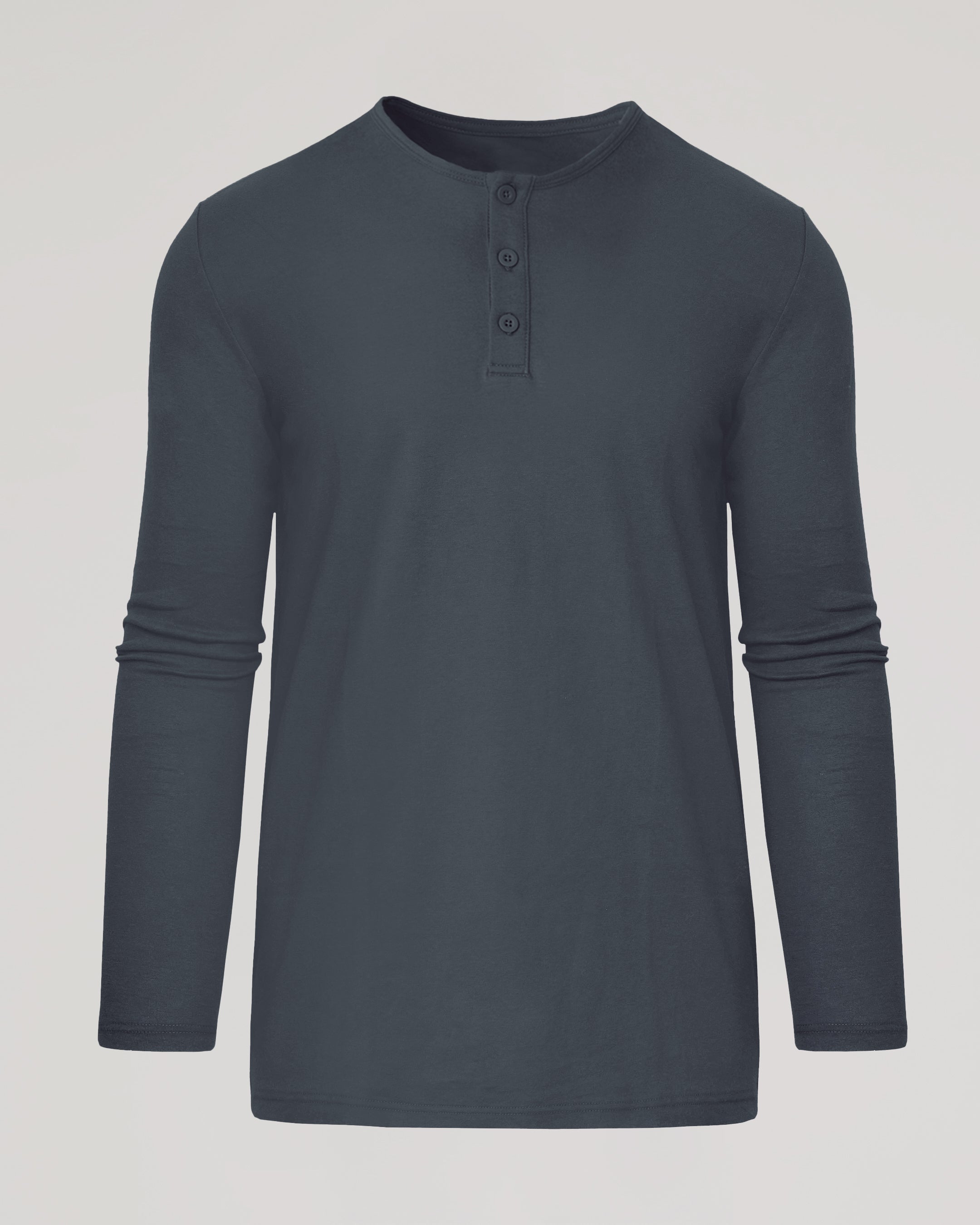 Carbon Long Sleeve Tall Classic Henley-VibeCloset